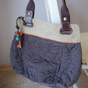 Fossil Key Per Brown Quilted Tote